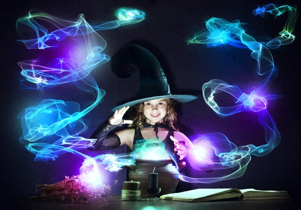 Little Halloween witch — Stock Photo, Image