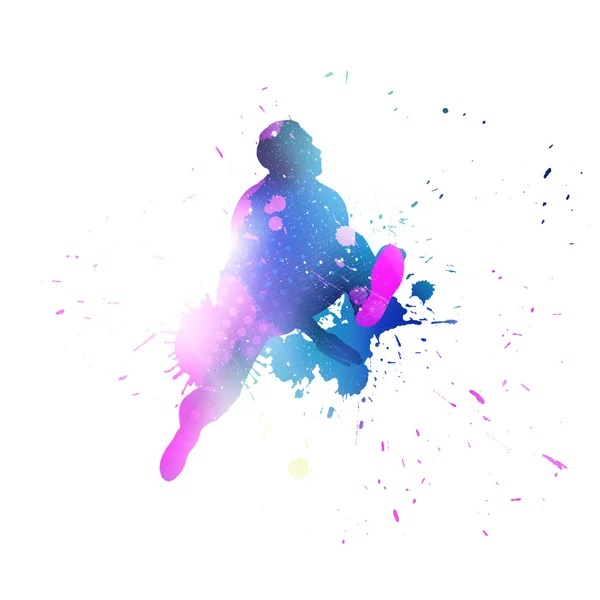 Silhouette colorée de danseuse — Photo