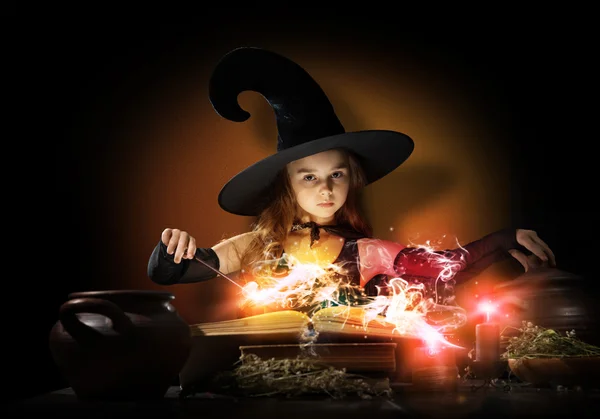 Little Halloween witch — Stock Photo, Image