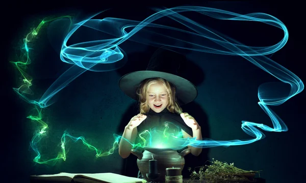 Little Halloween witch — Stock Photo, Image