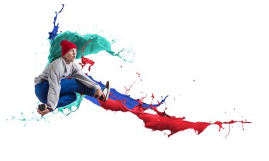 Modern tarz dansçı atlama