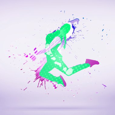 renkli siluet Dancer