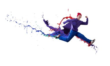 Genç erkek dansçı olarak atlama