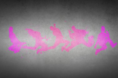 Dansçıların siluetleri ile görüntü