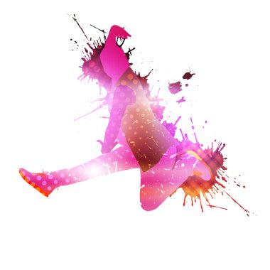 renkli siluet Dancer