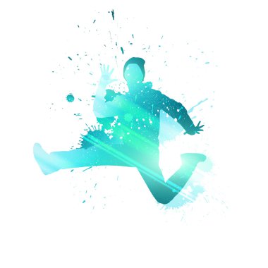 renkli siluet Dancer