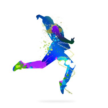 renkli siluet Dancer