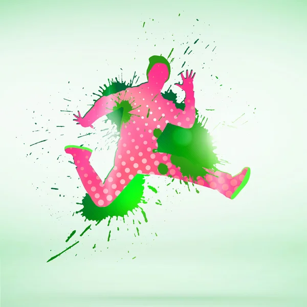 Renkli siluet Dancer — Stok fotoğraf