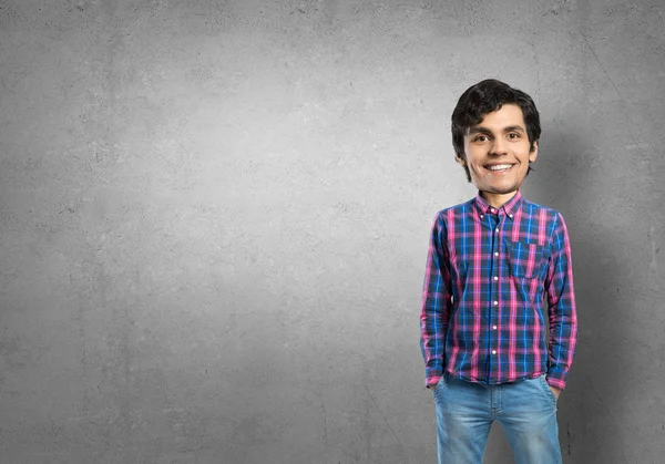 Big-headed man in casual — Stock Photo, Image