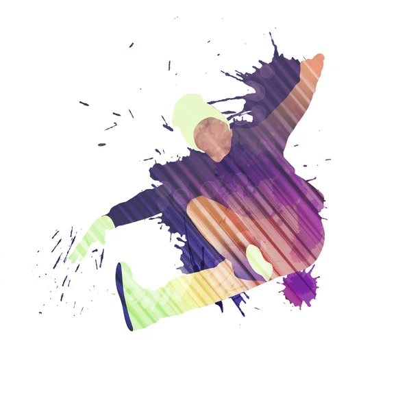 Silhueta colorida de dançarina — Fotografia de Stock