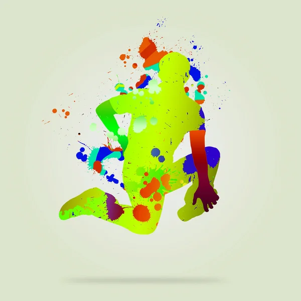 Silueta colorida de bailarina — Foto de Stock
