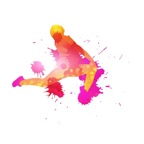 Silueta colorida de bailarina — Foto de Stock