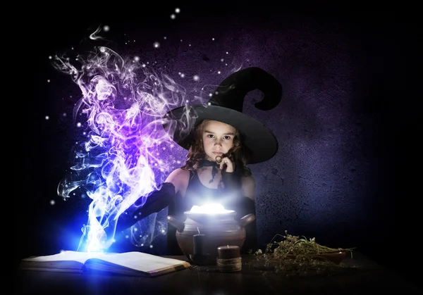 Little Halloween witch — Stock Photo, Image