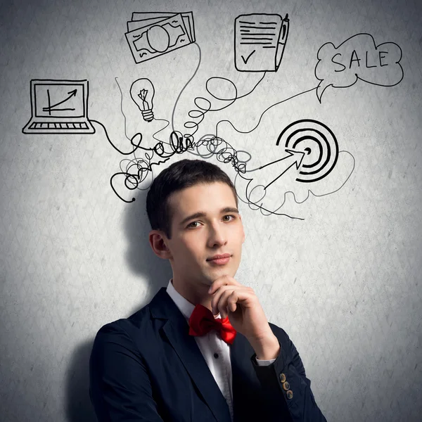 Young thoughtful man — Stock Photo, Image