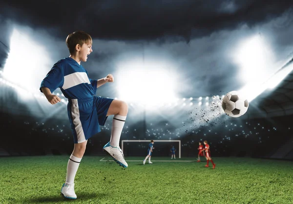 Jovens campeões de futebol — Fotografia de Stock