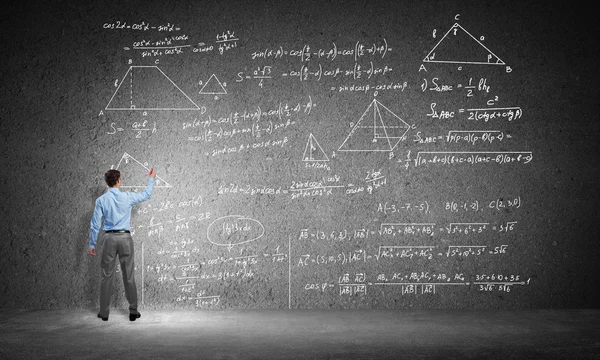 Man drawing formulas — Stock Photo, Image
