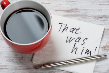 Peçeteye yazılan mesaj