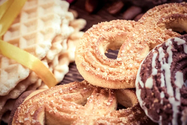 Cookies and biscuits on table — Stock Photo, Image