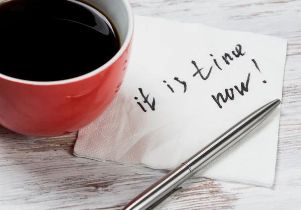 Message written on napkin — Stock Photo, Image