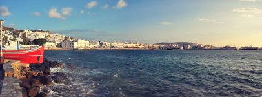 küçük kasaba tarihinde Yunan Sahil mykonos Adası