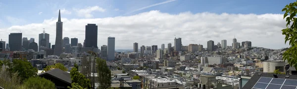 San Francisco, Kaliforniya şehir üzerinden panoramik görünüm — Stok fotoğraf