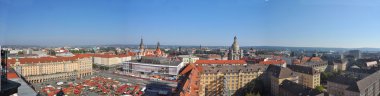Dresden, Almanya üzerinden panoramik görünüm