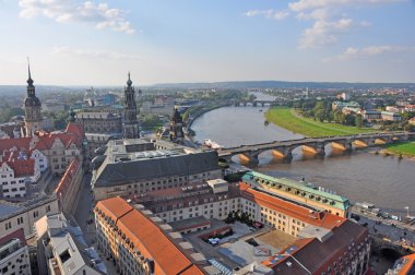 Dresden, Almanya üzerinden panoramik görünüm