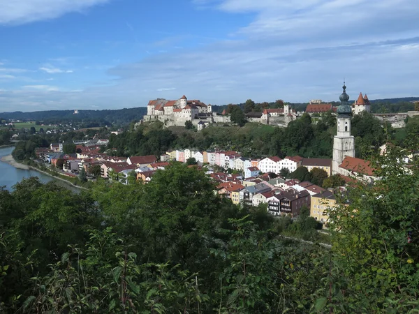 Panoramautsikt över Burghausen, Tyskland — Stockfoto