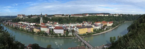 Pandangan Panorama Burghausen, Jerman — Stok Foto