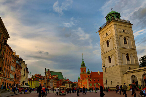 View of Zamkowy Castle square, Warsaw