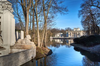 Łazienki Palace erken sabah, Varşova, Polonya