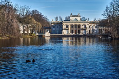 Łazienki Palace erken sabah, Varşova, Polonya