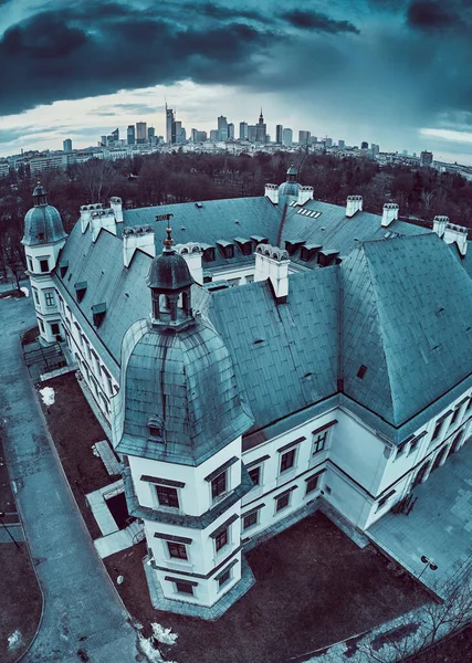 Bela Vista Panorâmica Drones Aéreos Sobre Centro Arte Contemporânea Castelo — Fotografia de Stock