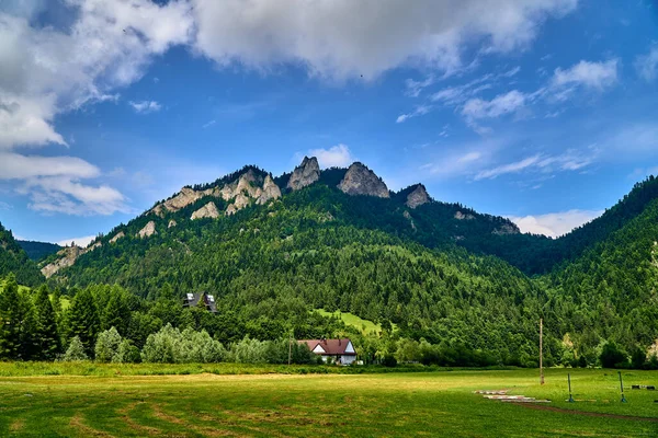 Belle Vue Aérienne Panoramique Sur Parc National Pieniny Pologne Par — Photo