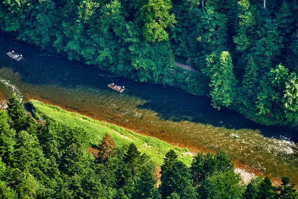 Hermosa Vista Panorámica Aérea Del Parque Nacional Pieniny Polonia Día —  Fotos de Stock