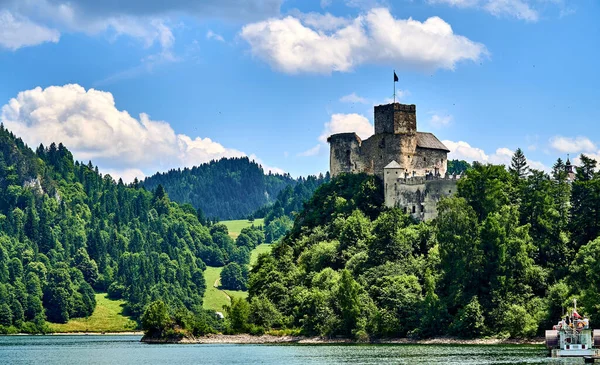 Beautiful Aerial Panoramic View Niedzica Castle Also Known Dunajec Castle — Stock Photo, Image