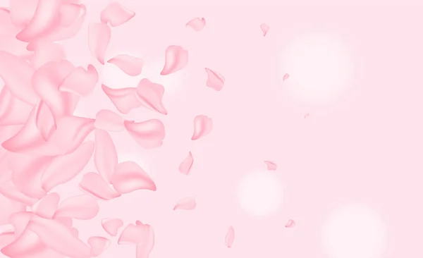 Sakura fond avec fleur et avril nature florale sur rose. Belle scène avec arbre en fleurs. Pâques Journée ensoleillée. Arrière-plan flou abstrait verger. Printemps. — Image vectorielle