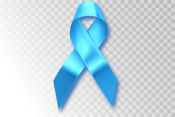 Νοέμβριος. Ευαισθητοποίηση της υγείας των ανδρών το Νοέμβριο με μπλε κορδέλα του καρκίνου του προστάτη σε διαφανές φόντο.Στήριξη των ανθρώπων που ζουν και ασθένεια. — Διανυσματικό Αρχείο