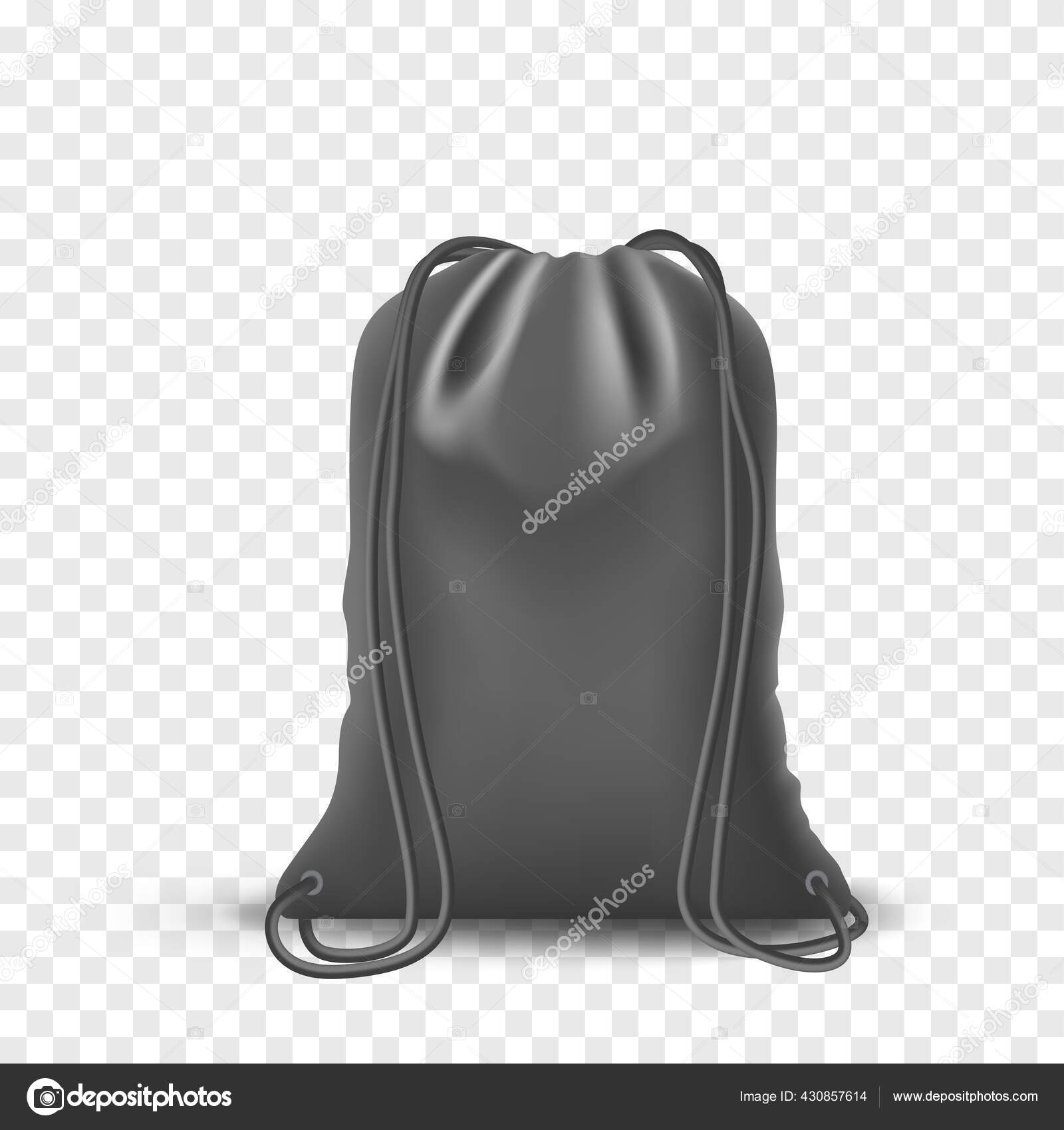 Download Black Mockup Backpack Bag Drawstring Isolated On White Background Blank Template With Bags Realistic Vector Mockup Vector Image By C Olenashevchenko Vector Stock 430857614