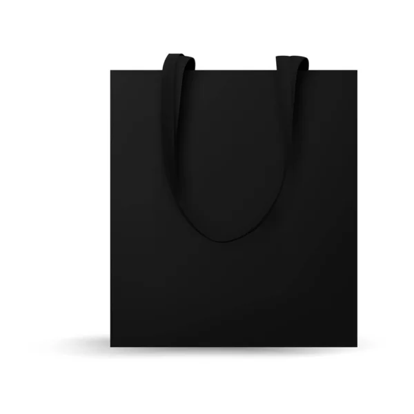 Хлопковый мешок макет, Текстильная сумка для шопинга макет. Векторная иллюстрация на белом фоне. — стоковый вектор