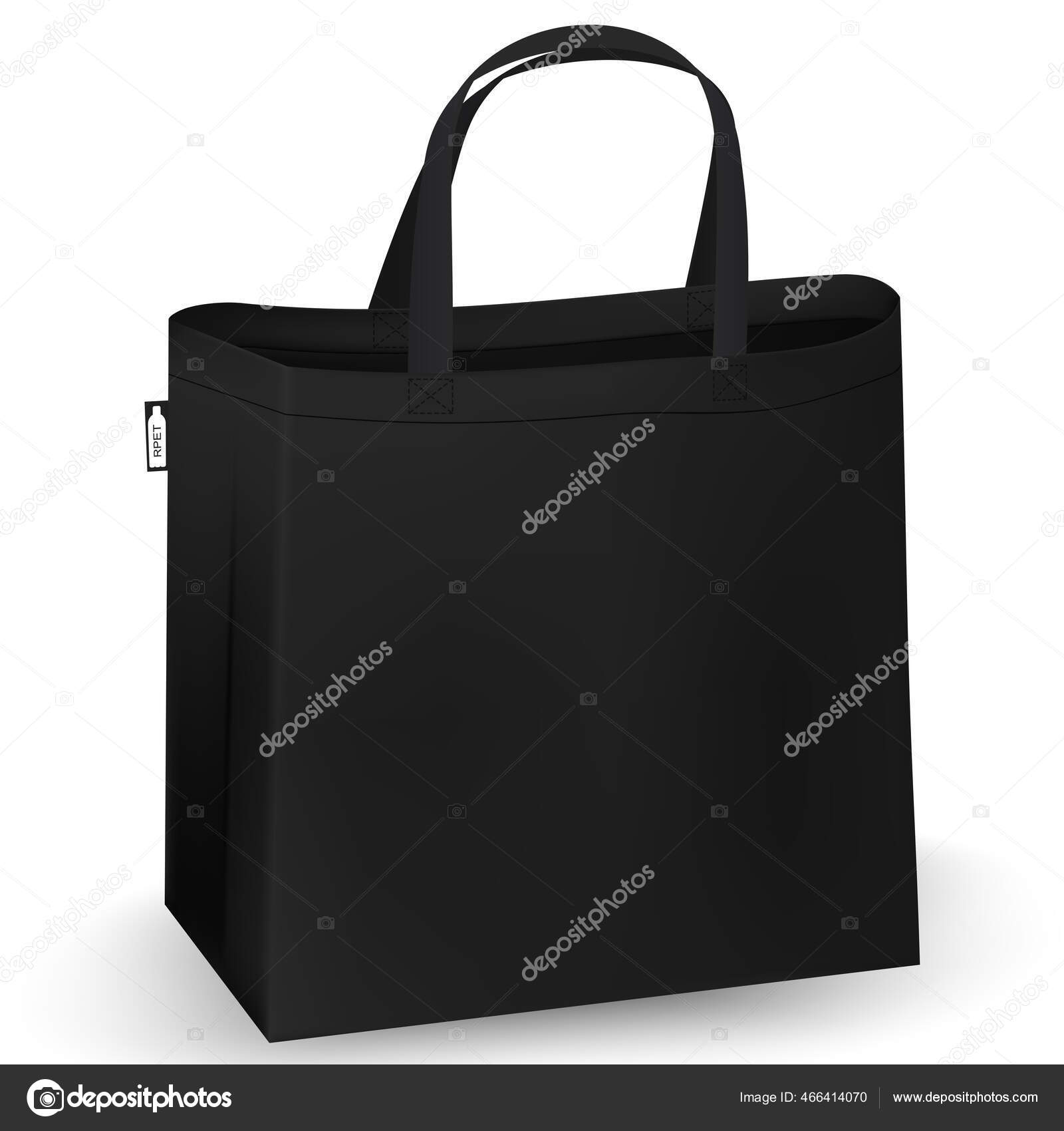 Shopping RPET bag cotton, Black and white tote shopping bags