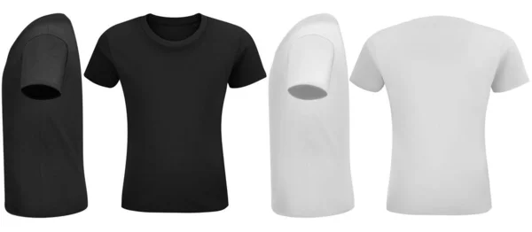 Tričko je v pořádku. Sportovní prázdná košile šablony přední a zadní pohled. Černý, šedý a bílý přední design. Šablona vektoru. — Stockový vektor