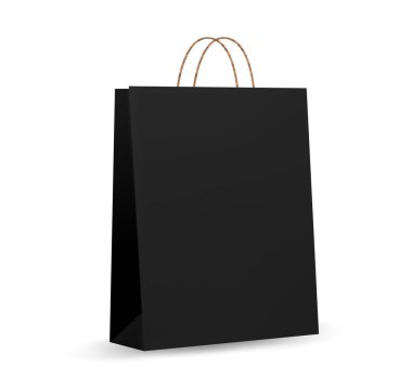 Gerçekçi karton paket. Paket paketleri paket servis için. Kağıt paket beyaz arkaplanda izole edildi. Gerçekçi bir model..