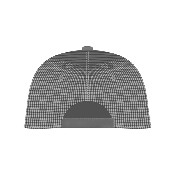 Black baseball cap. Realistic back front and side view white baseball cap isolated on white background vector illustration. Design template, vector eps10 illustration. — Stock Vector