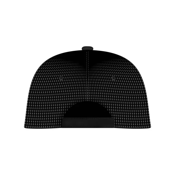 Gorra de béisbol negra. Realista frente posterior y vista lateral gorra de béisbol blanco aislado en la ilustración de vector de fondo blanco. Plantilla de diseño, ilustración vectorial eps10. — Archivo Imágenes Vectoriales