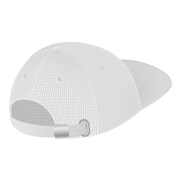 Vector baseball cap front and side view. Mockup isolated on transparent background. Uniform cap with front, back and right side view. Isolated vector illustrations set on white background. — Stock Vector