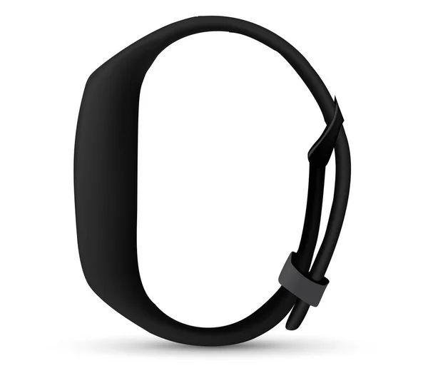 Pulseira Fitness Coleção de banda inteligente. Conjunto realista de conceitos brilhantes sobre o uso de pulseiras fitness. Pulseira com rastreamento de atividade de execução. — Vetor de Stock