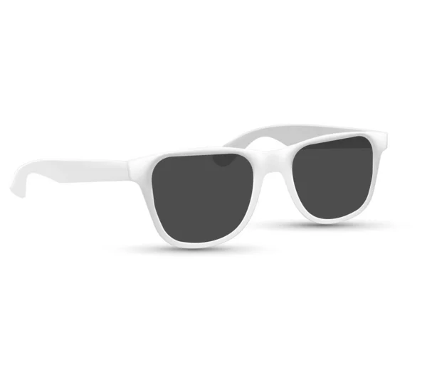 Sonnenbrille, Webseite und mobiles App-Gestaltungselement. Sommersonnenbrille, realistische Attrappe. Modeaccessoires. Isoliert auf weißem Hintergrund. — Stockvektor