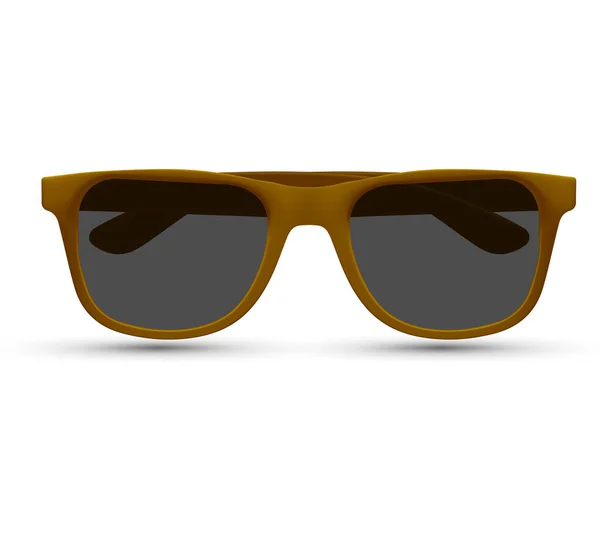 Sonnenbrille Mann, realistischer Blick. Vektorillustration. Polarisierte Geek-Brille, Hipster-Sonnenbrille. Modeaccessoires. Isoliert auf weißem Hintergrund. — Stockvektor