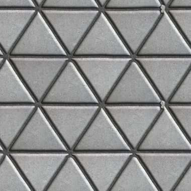 Gray Paving Slabs - Pattern of Small Triangles.